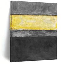 Load image into Gallery viewer, “Grey and Yellow Color - Block” - Minimalist Abstract Art on Canvas DKH1625