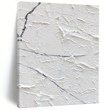 Load image into Gallery viewer, “Cracked White Impasto” - Textured Minimalist Art on Canvas DKH1673