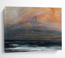 Load image into Gallery viewer, Fiery Sky & Sea Abstract Art for Eclectic Living Room & Bold Dining Area DKH110