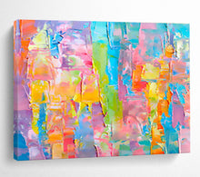 Load image into Gallery viewer, Colorful Block - Style Abstract Painting On Canvas DKH381