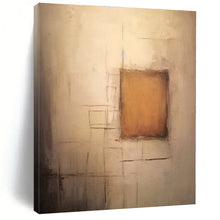 Load image into Gallery viewer, Neutral Line and Square Abstract Canvas Painting, Suited for Modern Gallery Wall & Thoughtful Reading Nook LargeART1300