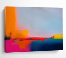 Load image into Gallery viewer, Neon - Hued Minimalist Abstract Canvas Painting DKH483