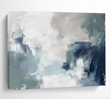 Load image into Gallery viewer, Cool - Toned Abstract Painting for Coastal Home & Serene Study DKH236
