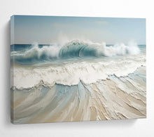 Load image into Gallery viewer, Textured Sea Wave - Coastal Living Room Art LargeART1545