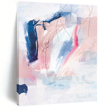 Load image into Gallery viewer, “Pastel Play” - Pink, blue, white with bold brushstrokes and lines DTP155