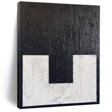 Load image into Gallery viewer, Black & White Minimalist Form Acrylic Art, Great for Scandinavian - Style Home & Serene Meditation Space LargeART1077