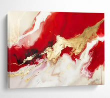 Load image into Gallery viewer, Red - Gold Abstract Art - Ideal for Dramatic Entryways LargeART1614