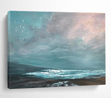 Load image into Gallery viewer, Pastel Starry Sea Abstract Art for Bohemian Bedroom & Light - Filled Café DKH106