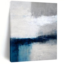 Load image into Gallery viewer, Blue & Gray Minimalist Horizon Acrylic Art, Ideal for Yoga Studio & Bedroom LargeART1020