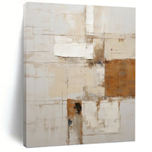 Load image into Gallery viewer, “Textured Neutral Abstract Composition” - Beige, Grey, White Abstract Art on Canvas DKH1317