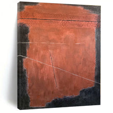Load image into Gallery viewer, Oversized Red - Black Geometric Abstract Art for Industrial Loft & Contemporary Hallway LargeART0457