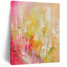 Load image into Gallery viewer, Hand - painted Oversized Soft Pastel Abstract Fusion Acrylic Art for Feminine Bedrooms LargeART0055