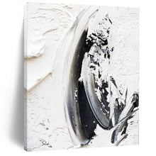 Load image into Gallery viewer, Oversized Hand - painted Monochrome Textured Strokes Acrylic Art for Industrial - Chic Hallways LargeART0242