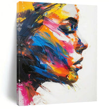 Load image into Gallery viewer, Expressionist Abstract Portrait, Vibrant Color - Splash Painting for Creative Studio & Bold Living Room LargeART2243