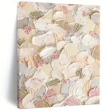 Load image into Gallery viewer, “Pastel Textured Floral Abstract” Abstract Impasto Painting on Canvas, Cheerful Decor DKH982