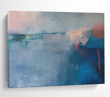 Load image into Gallery viewer, Cool - Toned Abstract Painting with Subtle Shifts DKH477