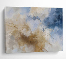Load image into Gallery viewer, Blue and Beige Abstract Painting for Minimalist Bedroom & Calm Office DKH136
