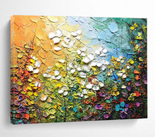 Load image into Gallery viewer, Textured Floral Abstract Painting On Canvas DKH443