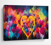 Load image into Gallery viewer, Hand - Painted Colorful Love Abstract Acrylic Art for Trendy Play - Style Living Room Sofa Wall LargeART1630