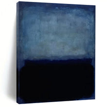 Load image into Gallery viewer, “Blue and Black Color - Field” - Rothko - Inspired Art on Canvas DKH1617
