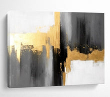 Load image into Gallery viewer, Hand - painted Abstract Gold - Accented Acrylic Art for Luxury Bedroom Decor LargeART1648