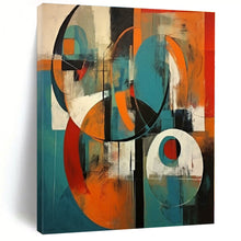 Load image into Gallery viewer, Colorful Geometric Abstract Canvas Painting, Perfect for Playful Kids’ Room & Modern Art Gallery LargeART1259
