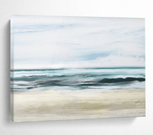 Load image into Gallery viewer, Soft Blue Ocean Wave Abstract Abstract acrylic painting DLZ128
