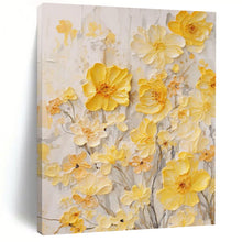 Load image into Gallery viewer, “Buttercup Breeze” – Delicate Floral Relief Painting with Yellow Tones DTP289