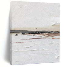 Load image into Gallery viewer, “Textured White Abstract” - Minimalist Layered Art on Canvas DKH1664