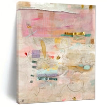 Load image into Gallery viewer, Pink and Gold Collage Abstract Painting, Ideal for Bohemian Bedroom & Luxury Spa Lounge LargeART1853