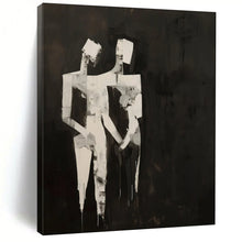 Load image into Gallery viewer, Monochromatic Abstract Figures Art, Perfect for Modern Art Lounge & Thought - Provoking Study LargeART1934