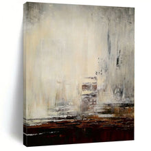 Load image into Gallery viewer, Oversized Hand - painted Monochrome Urban Mist Acrylic Art for Industrial - Chic Lounges LargeART0205