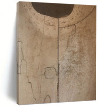 Load image into Gallery viewer, “Brown Abstract Forms” - Minimalist Shapes Art on Canvas DKH1660