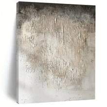 Load image into Gallery viewer, Beige Textured Abstraction Art for Minimalist Library & Art Gallery LargeART0867