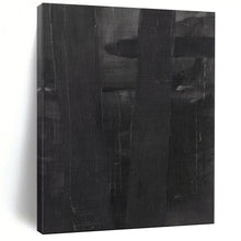 Load image into Gallery viewer, Monochromatic Black Abstract Painting, Perfect for Moody Art Gallery Corner & Sophisticated Home Office LargeART1927