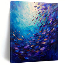Load image into Gallery viewer, Underwater Fish Symphony Acrylic Art, Ideal for Coastal Living Room & Relaxing Spa LargeART1064