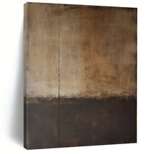 Load image into Gallery viewer, Brown - Black Divided Abstract Painting, Perfect for Sophisticated Hallway & Timeless Library LargeART1368