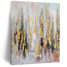 Load image into Gallery viewer, Gold - Accented Abstract Art for Glamorous Dining Room & Art - Filled Hallway LargeART0891