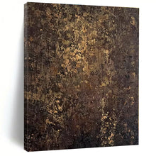 Load image into Gallery viewer, Large - Scale Dark Gold - Brown Textured Art for Rustic Home & Art Gallery LargeART0448