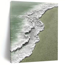 Load image into Gallery viewer, Textured Beach Wave Acrylic Art - Suited for Coastal - inspired Living Room & Relaxed Beach House LargeART0639