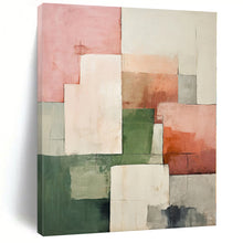 Load image into Gallery viewer, Grand Hand - painted Pastel Geometric Abstraction Acrylic Art for Soft - Toned Nurseries LargeART0191