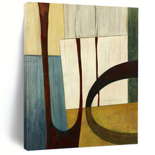 Load image into Gallery viewer, “Geometric Harmony” Abstract Shapes Painting on Canvas, Modern Minimalist Art DKH949