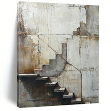 Load image into Gallery viewer, Oversized Rustic Staircase Abstract Acrylic for Industrial - Style Home Office & Art - Themed Restaurant LargeART0339