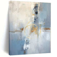 Load image into Gallery viewer, Blue Gold Abstract Painting, Suited for Modern Office & Sophisticated Living Room LargeART1333