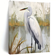 Load image into Gallery viewer, White & Green Nature Abstract Painting, Ideal for Nature - Lover’s Bathroom & Tranquil Bedroom LargeART2127