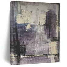 Load image into Gallery viewer, Purple and Gray Abstract Art for Bohemian - style Living Room & Artsy Wine Bar LargeART0948