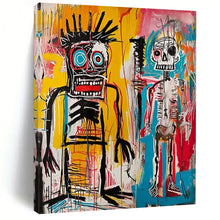 Load image into Gallery viewer, “Expressive Duo of Figures” – Raw Abstract Figurative Painting with Bold Lines DTP099