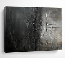 Load image into Gallery viewer, Dark Textured Abstract Painting for Industrial Loft & Edgy Studio DKH150