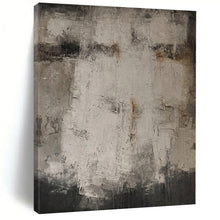 Load image into Gallery viewer, Hand - painted Substantial Gray - Brown Textured Abstract Acrylic Art for Rustic Living Rooms LargeART0126