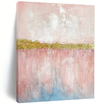 Load image into Gallery viewer, Pink & Gold Abstract Striped Art, Best for Chic Bathroom & Glamorous Dressing Room LargeART2288